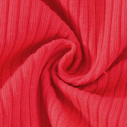 Aalizzwell Preemie Newborn Infant Baby Girls Clothes Ribbed Romper Bodysuit Pants Set Fall Winter Outfits