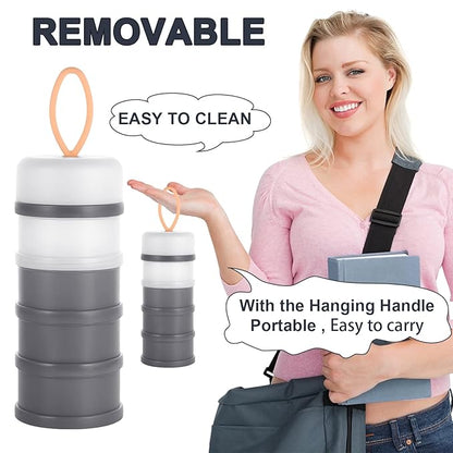 Accmor Baby Formula Dispenser On The Go, Stackable Formula Dispenser Formula Container to Go, Non-Spill Portable Milk Powder Kids Snack Storage Container, BPA Free