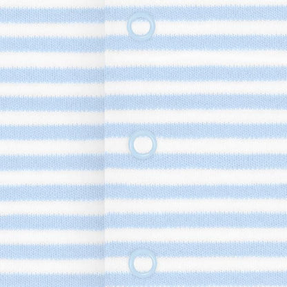 Creative Knitwear College Baby Striped Footed Romper - Team Logo, Multiple Colors, for Boys & Girls (0-9 Months)