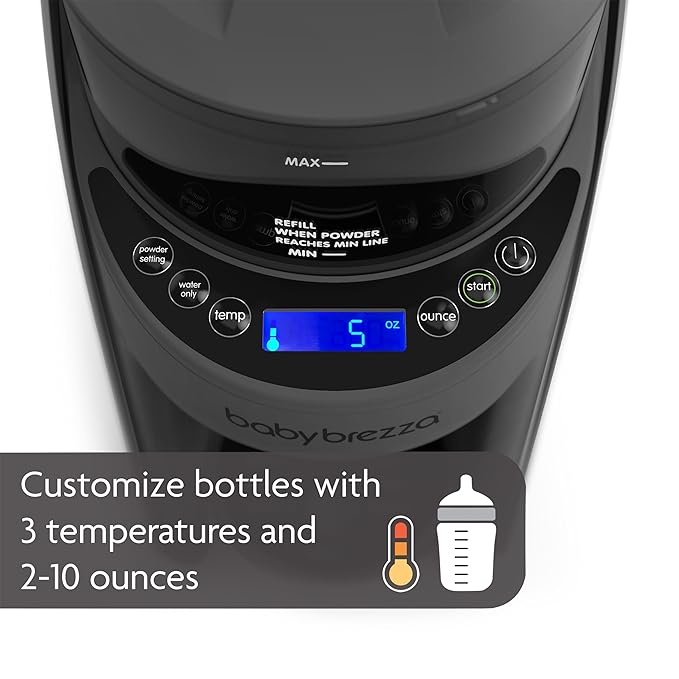 Baby Brezza Formula Pro Advanced Formula Dispenser Machine - Automatically Mix a Warm Formula Bottle Instantly - Easily Make Bottle with Automatic Powder Blending, Charcoal