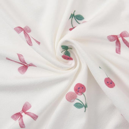 Baby Footed Pajamas with Mittens Rayon from Bamboo 2pcs Newborn Infant 2-way Zipper Pjs Cute Sleeper Outfit