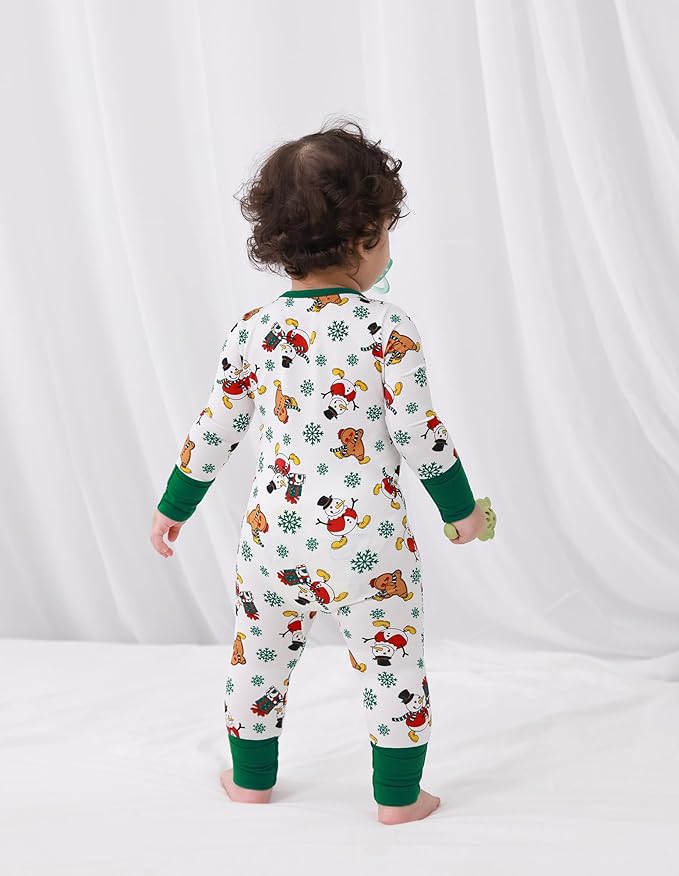 Baby Zippered Rompers Newborn Pajamas Sleepers Long Sleeve Jumpsuits Infant Zipper Romper-Viscose from Bamboo