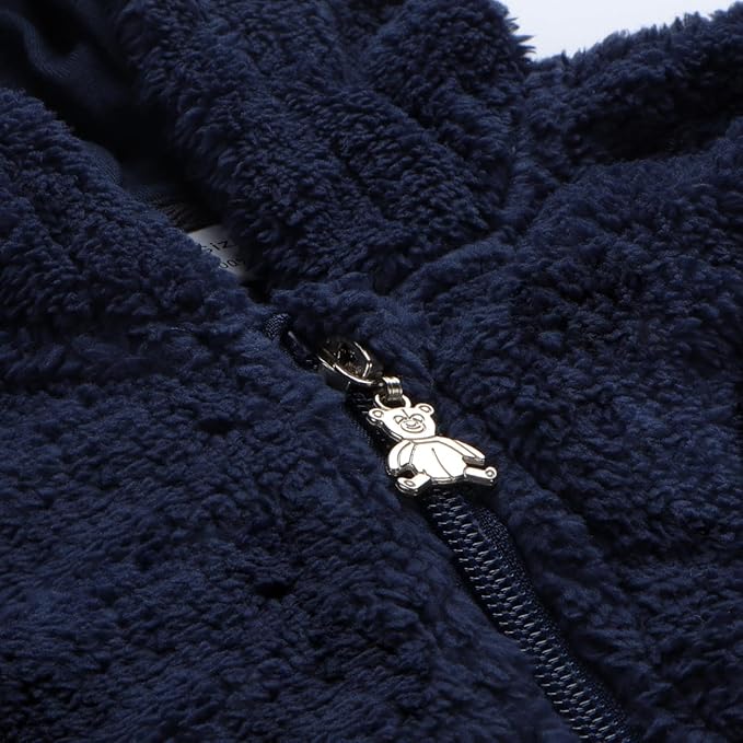 Newborn Baby Girls Clothes Toddler Boys Fleece Jacket Neutral Winter Hoodie Coat