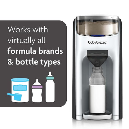 Baby Brezza New and Improved Formula Pro Advanced Formula Dispenser Machine - Automatically Mix a Warm Formula Bottle Instantly - Easily Make Bottle with Automatic Powder Blending, White