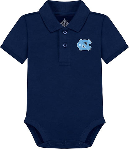 Creative Knitwear College Baby Polo Bodysuit Solid - Team Logo, Multiple Colors, for Boys & Girls (0-12 Months)