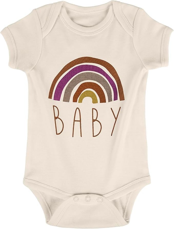 Cnins Newborn Baby Bodysuit - Pregnancy Announcement & Infant Loss Gift, Coming Soon & Rainbow Design Coming Home Outfit