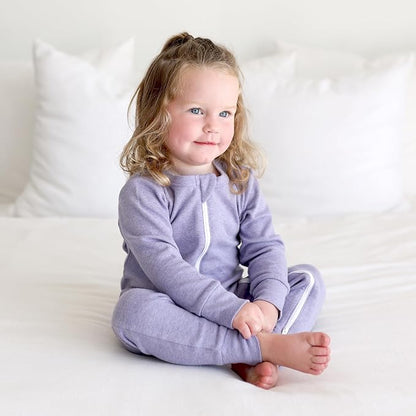 PARADE Organic Snuggle Soft Melange '2-Way' Zipper Romper