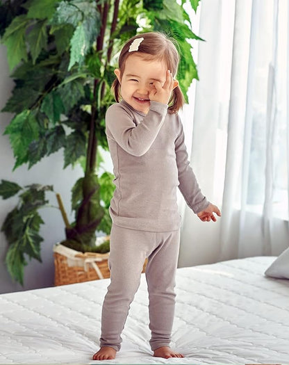 AVAUMA Baby Boys Girls Pajama Set Kids Toddler Snug fit Basic Cotton Sleepwear pjs for Daily