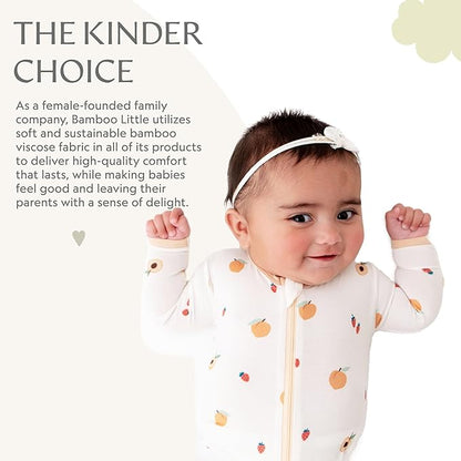 Bamboo Little Soft Baby Footie Pajamas, Baby Clothes, Newborn Sleepers, 95% Viscose and 5% Spandex, 0-24 Months