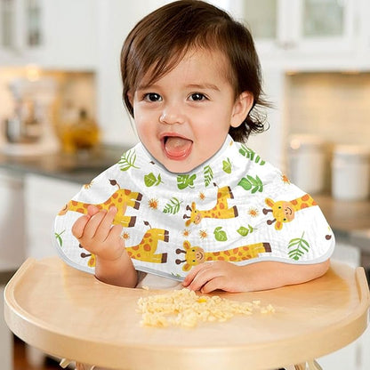 vvfelixl Muslin Burp Cloths Cute Baby Giraffes Baby Washcloths for Baby Girl Boys 2 Pack