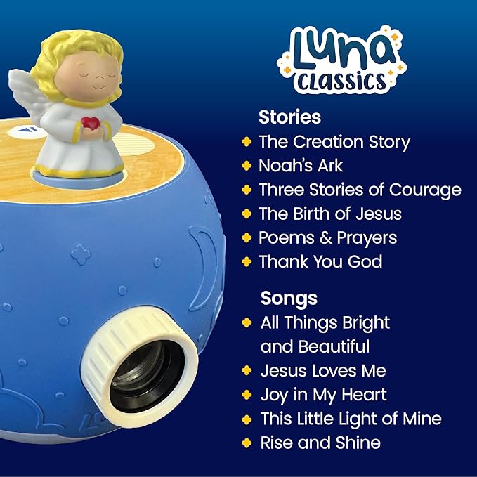 Angel Figurine Cartridge – Projects 6 Bible Stories and 5 Songs, Over 30 Minutes of Audio Content | Gift and Toy for Ages 3+