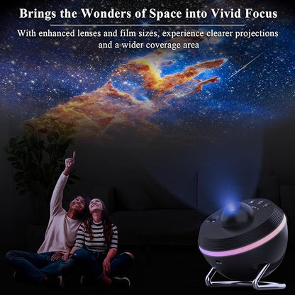 Galaxy Projector, Star Projector with Meteor & 4 Varicolored Lighting Effects, Jellyfish Projector Night Light Space Starry Sky Projector for Bedroom, Ocean Wave Projector for Kids Adults