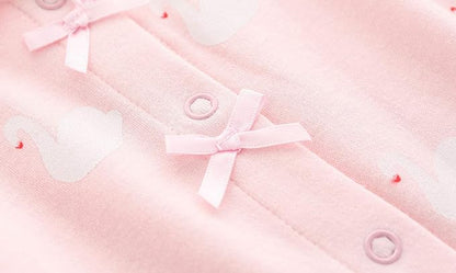 Baby One Piece Romper Soft Cotton Sleepwear Footed Jumpsuit for 0-12 Month Infant