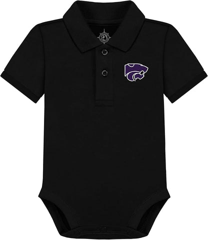 Creative Knitwear College Baby Polo Bodysuit Solid - Team Logo, Multiple Colors, for Boys & Girls (0-12 Months)