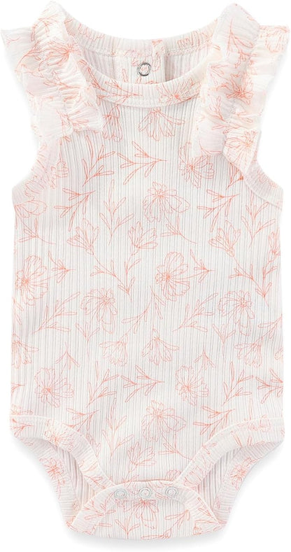 Baby Bodysuit and Pant Set Summer Ribbed Mix Match Infant Boy Girl Clothes Outfits