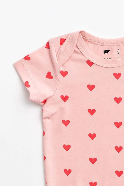 MONICA + ANDY Short Sleeve Jack & Jill Bodysuit, 100% Organic Baby Clothes for Girls & Boys, Newborn, Infant & Preemie Sizes