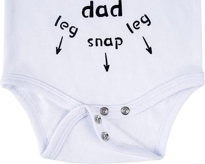 Cnins Funny Baby Bodysuit & Daddy Matching Cotton Outfit for Wild One 1st Birthday, Unisex Newborn Infant Clothes 0-24M