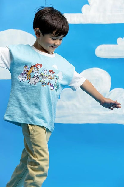 Monica + Andy Crewneck Tee, 100% Organic Cotton Clothes for Girls & Boys, Printed T-Shirt Sizes for Kids, Toddler & Baby