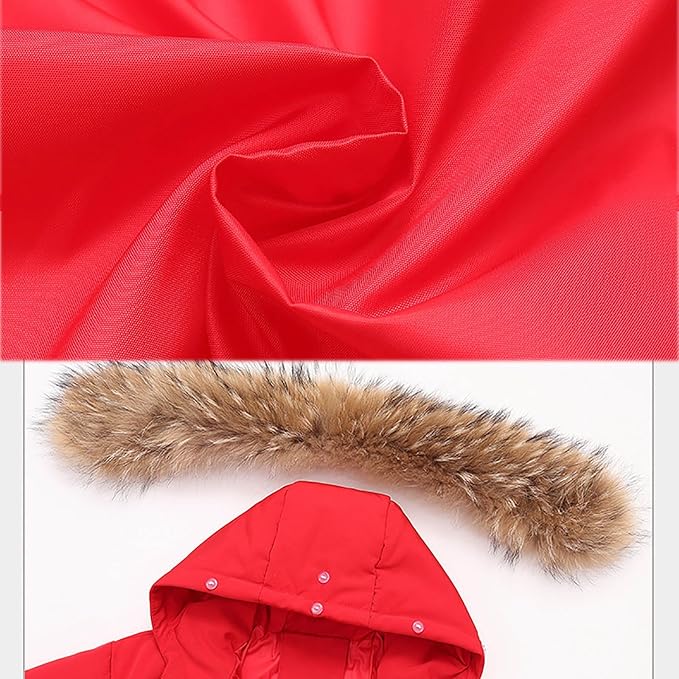 Kids 2 Piece Snowsuit Sets Girls Boys Winter Cute Hooded Puffer Jacket Snow Pants Snowboard Skiing Sets Insulated