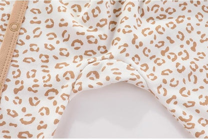 Unisex Baby Boy Girl Footies Rompers Cotton Long Sleeve 3 Pack Infant Jumpsuits 0-12Months Babies' Outfits