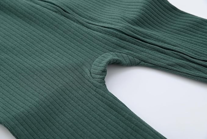 ACESTAR Baby Footies Pajamas, 2-Way Zipper Baby Sleepers with Mitten Cuffs - Long Sleeve Baby Zip Up Onesie for 0-12 Months