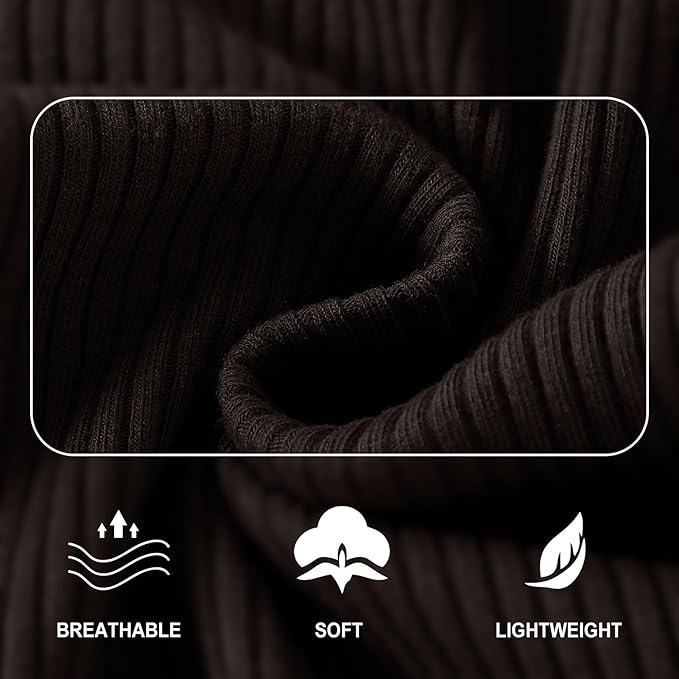 ROMPERINBOX Baby Girl Bodysuit 2 Pack, Long Sleeve Ribbed Knitted Onsies Ruffle Collar and Flutter Sleeve Fall Winter Clothes