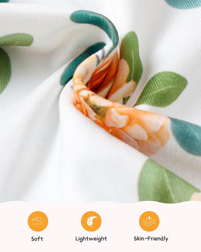 Mioglrie Newborn Baby Girl Clothes Long Sleeve Romper Infant Fall Winter Outfits Floral Hat Jumpsuit Preemie Girl Clothes