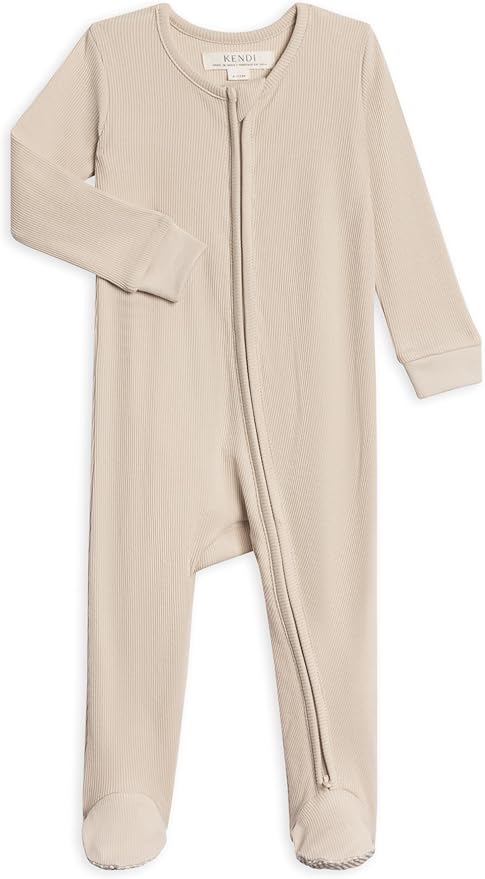 Colored Organics Baby Zip-Up Footed Sleeper with 2-Way Zipper - Newborn Organic Cotton Pajamas