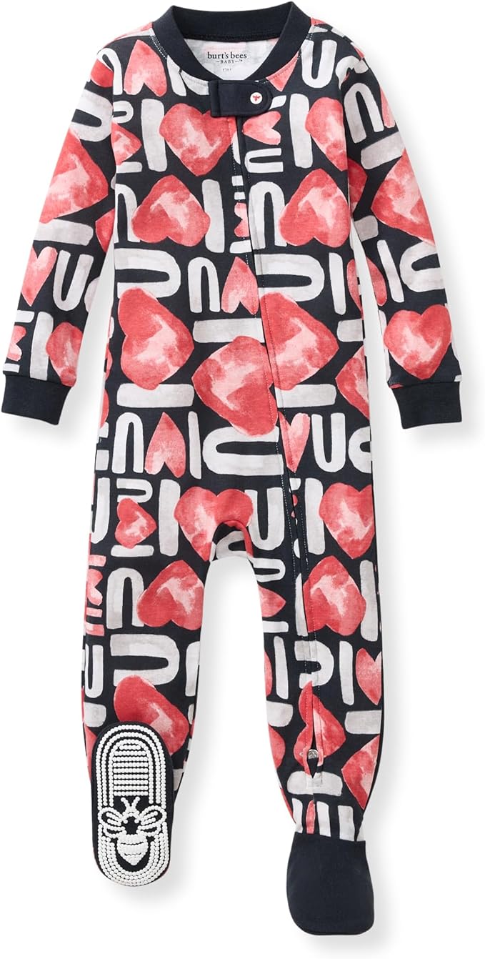 Burt's Bees Baby baby-boys Sleeper Pjs, 100% Organic Cotton, One-piece Footie, Zip Up Jumpsuit, Snug Fit Pajamas