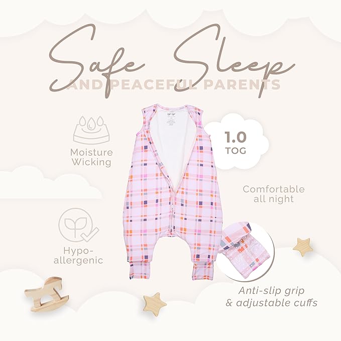 Nyte Nyte Baby - Sleeveless Soft Baby & Toddler Sleeping Sack, Breathable with Adjustable Feet Cuffs & Anti-Slip Grip