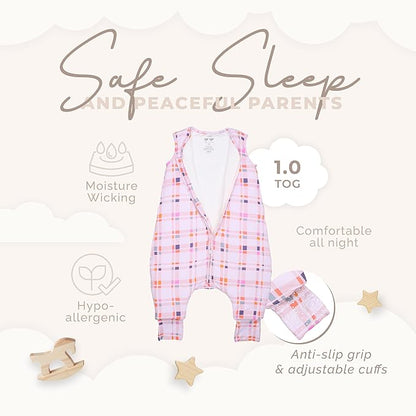 Nyte Nyte Baby - Sleeveless Soft Baby & Toddler Sleeping Sack, Breathable with Adjustable Feet Cuffs & Anti-Slip Grip