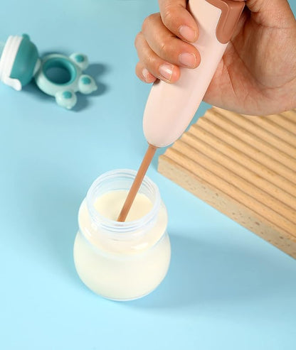 Handheld Electric Baby Formula Mixer,Handheld Drink Mixer (Brown)