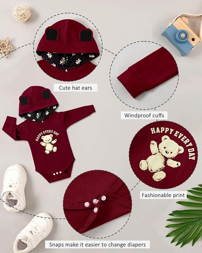 Baby Clothes Boy Newborn Outfits Animal Print Long Sleeve Romper and Pants 2PCS Fall Winter Infant Clothing Set