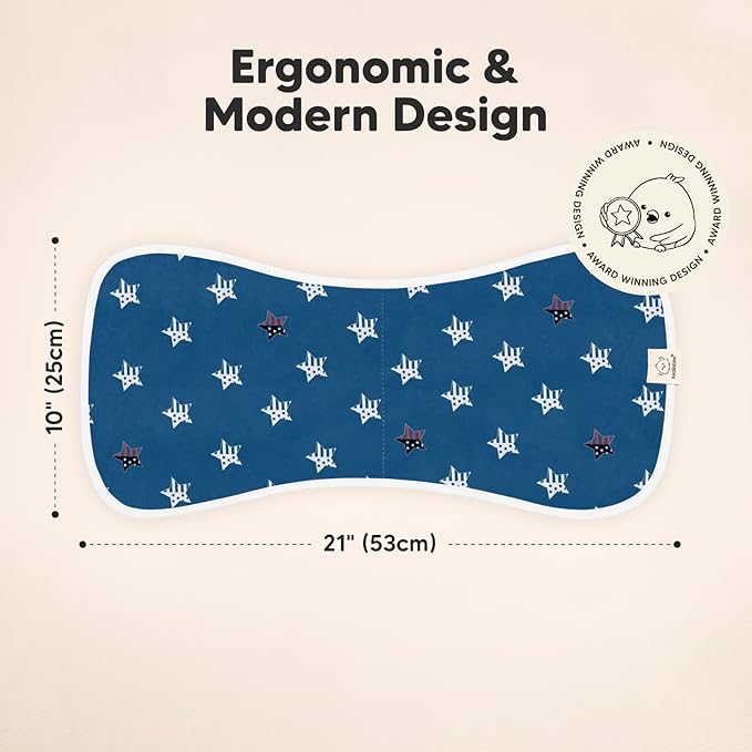 Organic Burp Cloths Baby Boy & Girl - 5-Pack Super Absorbent Cotton Burping Cloths for Babies, Soft & Plush Newborn Spit Up Rags, Infant Towels for Milk Spit Up, Unisex, Large 21" x 10" (U.S.A)