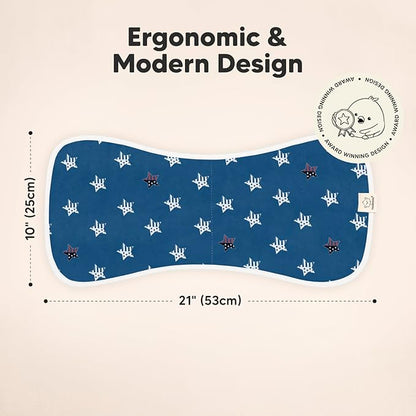 Organic Burp Cloths Baby Boy & Girl - 5-Pack Super Absorbent Cotton Burping Cloths for Babies, Soft & Plush Newborn Spit Up Rags, Infant Towels for Milk Spit Up, Unisex, Large 21" x 10" (U.S.A)