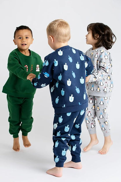 monica + andy Sporty Sweatsuit, 100% Organic Cotton Clothes for Boys & Girls, Outfit Sizes For Kids, Toddler & Infant