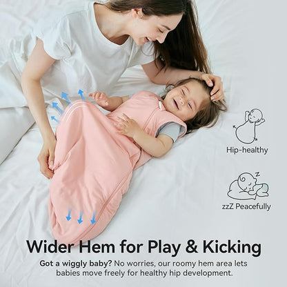 Rayon Made from Bamboo Sleep Sack 6-12 Months 2.5 Tog Winter Supersoft Toddler Sleep Sack for Unisex Girl Boy Thick Warm Baby Sleeping Bag 2-Way Zipper Baby Wearable Blanket