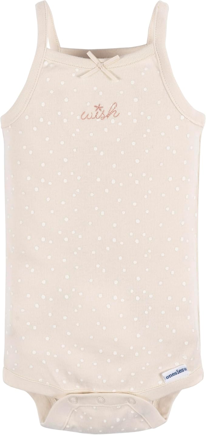 Gerber Baby Girls Multi-Pack Sleeveless Onesies Bodysuit