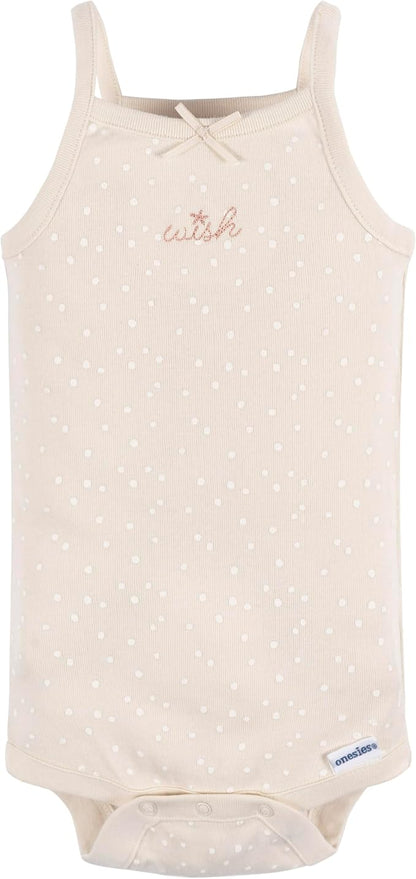 Gerber Baby Girls Multi-Pack Sleeveless Onesies Bodysuit