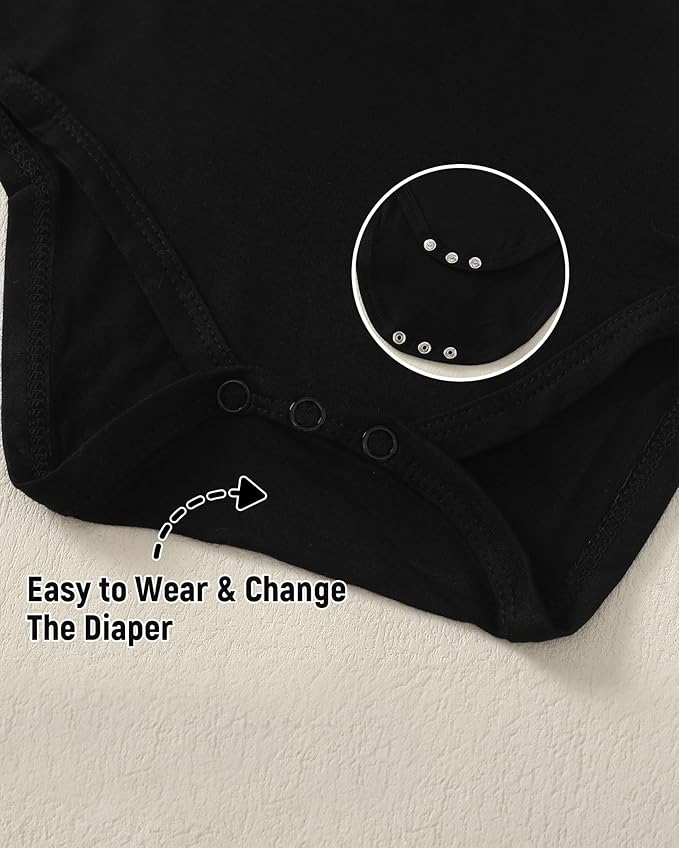 DEFAHN 2PCS Visocse from Bamboo Baby Rompers Unisex Onsies Solid Short Sleeve Baby Bodysuit 0-24 Months