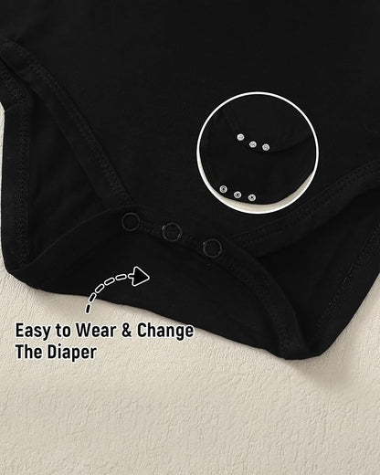 DEFAHN 2PCS Visocse from Bamboo Baby Rompers Unisex Onsies Solid Short Sleeve Baby Bodysuit 0-24 Months