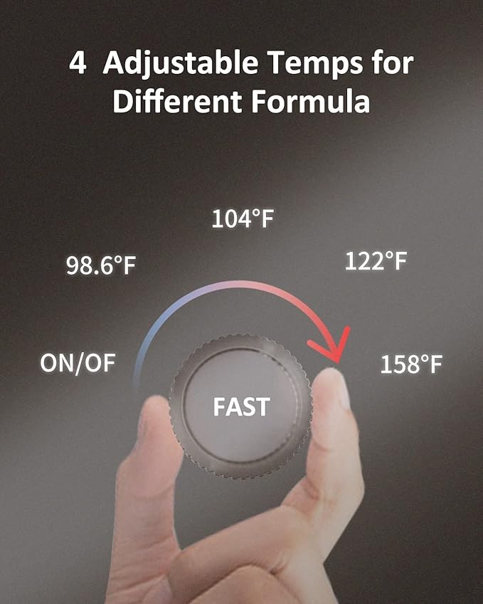 Water Warmer, HEYVALUE Baby Bottle Warmer, Formula Maker with Night Light, 4 Temperature Control & 72H Keep Warm, Detachable Tank, Instantly Dispenses Warm Water, Feed Baby More Easier and Healthier