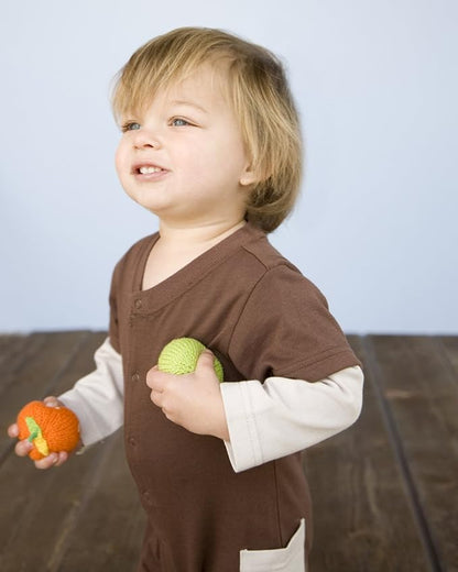 Babysoy Long Sleeve Baseball Style One Piece Coverall Romper