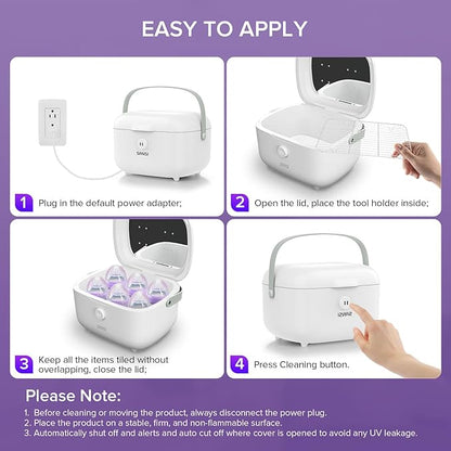SANSI 15W UV Light Sanitizer Box with 360° UVC Chips, Sanitizes in 5 Minutes 5.1L Large Capacity Sanitizer for Baby & The Whole Family