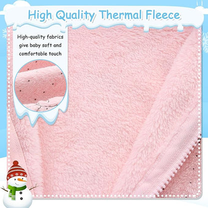 Fairy Baby Newborn Baby Bear Onesie Thin Fleece Footie Romper Snowsuit Hooded Jumpsuit Bodysuit Winter Outwear Boy Girl 0-12M