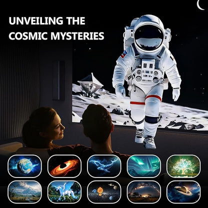 Planetarium 3D Galaxy Projector, Built-in 60 Scene Modes, with Bluetooth Speaker & Remote Control, Star Projector Light for Living Room Bedroom, forr Gifts for Kids, Adult（Telescope White）