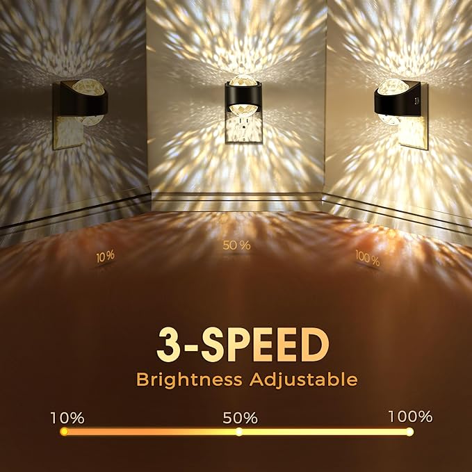 Briignite Night Light, Night Lights Plug into Wall, LED Projector Night Light, Soft White for Bedroom, Dimmable Brightness Dusk to Dawn Nightlight for Kids, Nursery, Bathroom, Home Decor, Gaming Room