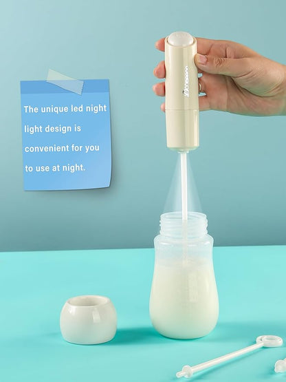 Handheld Electric Baby Formula Mixer,Electric Milk Frothers,Handheld Drink Mixer(Beige)