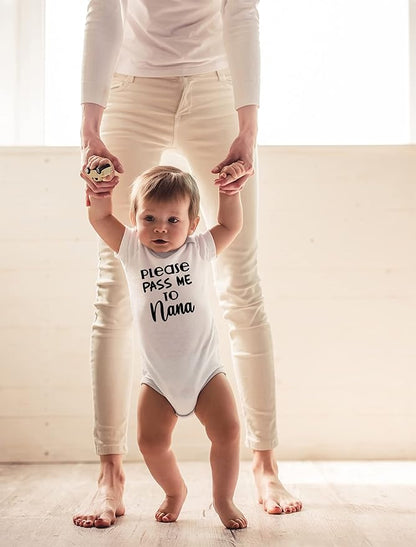 CBTwear Please Pass Me to Nana - Baby Clothes - Funny Newborn Bodysuit Outfits for Boys and Girls