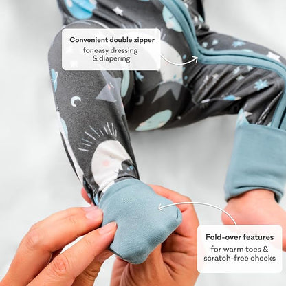 Little Sleepies Pajamas for Baby Boys & Girls, Viscose from Bamboo Baby Pajamas, Preemie & Newborn Sleepers, 2-Way Zipper PJs